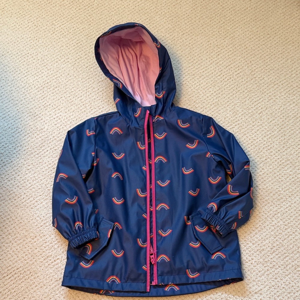 Andy & Evan Rainbow Girls Raincoat 4T